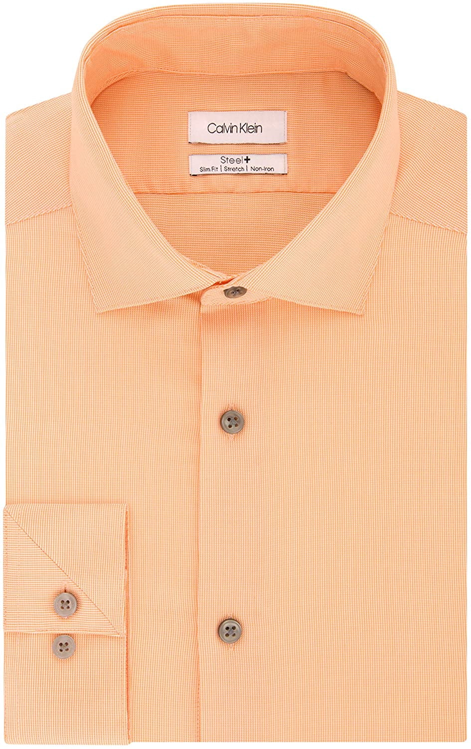 Unsolid Dress Shirt (Bright Orange 