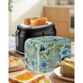 thumbnail image 5 of Fsddascl Birds Cage Small Toaster Cover 2 Slice, Kitchen Appliance Covers, Spring Botanical Blue Floral Toaster Oven Cover with Loop, Bread Machine Cover Polyester Dust Cover Protection, 5 of 5
