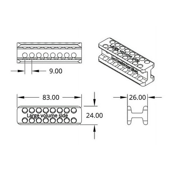 Sergi Lab Supplies Magnetic rack for DNA, RNA purification; for 100-250 microliter PCR tubes (leagacy, 16 tubes)