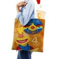 thumbnail image 4 of Tobee Cartoon Bolso de tela con estampado de lienzo para mujer, bolsa de compras reutilizable y estética, con cremallera interior, regalo para mujer, 35 × 40 cm., 4 of 6