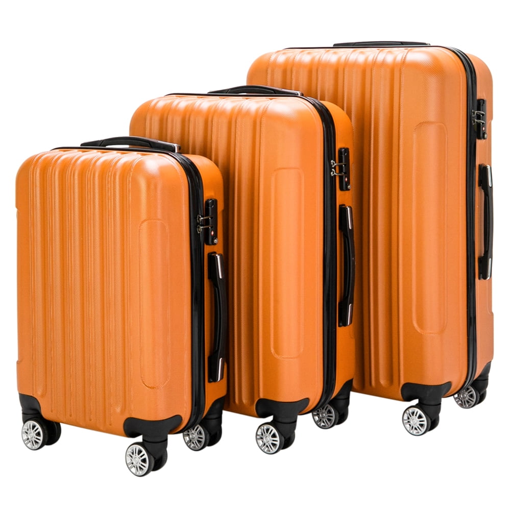 Barara King Luggage Set Suitcase,3-In-1 Multifunctional Large Capacity Traveling Storage Suitcase Luggage Set Orange