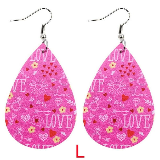 Xihbxyly Liquidación de verano Pendientes de San Valentín en Corazón y Labios Rojos y Doble Cara