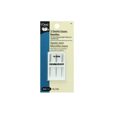 UPC: 0072879102468 | Dritz Denim & Jean Machine Needles 3/Pkg-Size 16/100