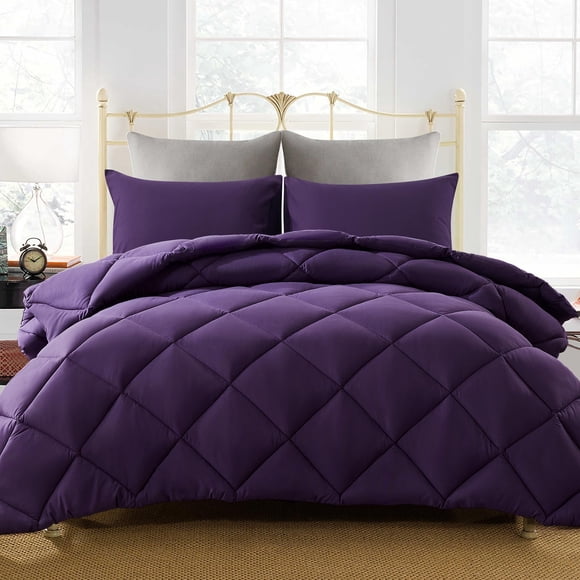 Set de edredón Decroom, ligero, morado, tamaño king
