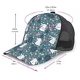 thumbnail image 2 of Lsque Forest Rabbit Printed Trucker Hat - Baseball Cap for Men Women - Breathable Mesh Side, Adjustable Fit - for Casual Wear, 2 of 7