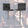 thumbnail image 3 of Dkeli Counter Height Barstools Set of 2 Bar Stools Modern Swivel Stools Adjustable Bar Chairs with Footrest, Black, 3 of 7
