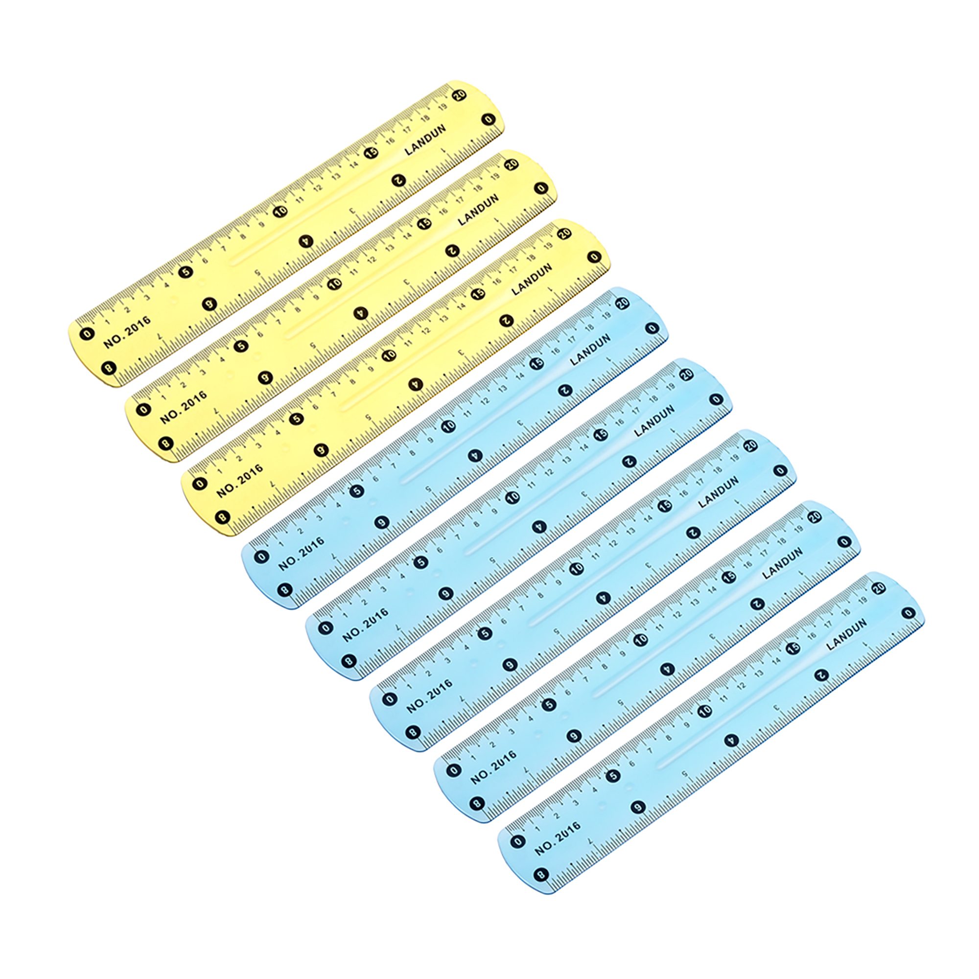 Flexible Straight Ruler 20cm 8 Inch Soft Plastic Measuring Tools 8 in 1 Set