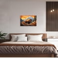 thumbnail image 4 of ZHONGYUTONG Bison Canvas Wall Art American Buffalo Pictures Wall Decor Wilderness Animal Painting Print for Living Room Decor Framed (12.00" x 18.00"), 4 of 5