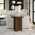 thumbnail image 2 of Evelyn&Zoe Scandinavian 20" Wide Espresso Burl Side Table, 2 of 5