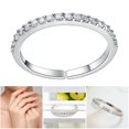 thumbnail image 2 of 2 Piezas de Anillos Nuevo de Imitación Clásico Pareja Boda Niñas con Hugo Anillo de dedo, 2 of 10