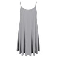 thumbnail image 1 of DYMADE Femmes Couleur Unie Spaghetti Sangle Décontractée Swing Sans Manches Robe d'Été, 1 of 2