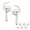 Clear, variant on Insten 3 Pairs Ear Hooks Compatible with AirPods 1 & 2 Earbuds, Anti-Lost EarHooks Accessories, Comfortable Soft Silicone Covers, with Storage Box (Not Fit in Charging Case) Blue