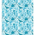 thumbnail image 3 of Whales Duvet Cover Set, Underwater Life Aquatic Creatures Algae Ocean Fauna Seahorse Octopus Print, Decorative 3 Piece Bedding Set with 2 Pillow Shams, Queen Size, Sea Blue Sky Blue, by Ambesonne, 3 of 3