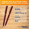 thumbnail image 4 of 10 Alston Hotel Pens Pack - Ballpoint, Gold Metal Accent - BurgundyBI, 4 of 5