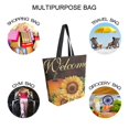 thumbnail image 7 of FORMRS Womens Canvas Tote Bag with Zipper Inner Pocket Shoulder Handbag, Retro Sunflower, 7 of 7