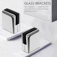 thumbnail image 2 of Glass Clamp 8-10mm 8PCS Stainless Steel 304 Glass Clamps Adjustable Glass Bracket Flat Back for Bal, 2 of 5