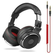 Yangmanini Noise-Cancelling Headphones，Wired Dj Headphones Stereo Gaming Headset with Microphone for Phone Studio Monitor Headphone Adapter,Studio Headphones，Rose-Gold (Color : Black 2)