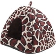 thumbnail image 1 of Casa para hámster con estampado de leopardo, cómoda cama para hámster, nido para chinchilla., 1 of 7
