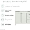 thumbnail image 2 of Cannes 48 in. White Bathroom Vanity With White, 3-Hole Ceramic Sink Top, 2 of 10