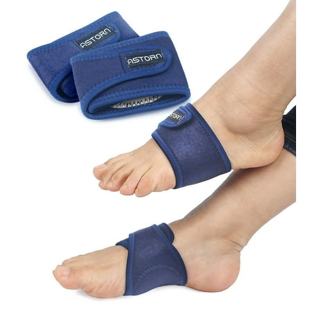 Foot Pain Relief Arch Support Brace for Women & Men Set of 2 | Compression Arch Support Sleeves with Comfort Gel Cushions | Adjustable Plantar Fasciitis, Bunion and Arch Pain Relief Brace by (Best Comfort Shoes For Bunions)