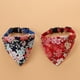 thumbnail image 5 of 2 collares triangulares con estampado floral para mascotas, ajustables, para perros, bufandas y baberos, talla XS, 5 of 7