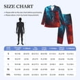 thumbnail image 4 of Balery Red And Blue Fire Pijama para Hombre de Dos Piezas con Manga Larga, Conjunto de Dormir y Descanso Suave con Bolsillos-Medium, 4 of 7