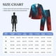 thumbnail image 4 of Balery Red And Blue Fire Pijama para Hombre de Dos Piezas con Manga Larga, Conjunto de Dormir y Descanso Suave con Bolsillos-Small, 4 of 7