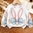 thumbnail image 4 of ITSAME Easter Sweatshirts for Girls, Round Neck Bunny Ear Print Loose Fit Kids Fashion Casual Pullover Multicolor 5-6T, 4 of 6