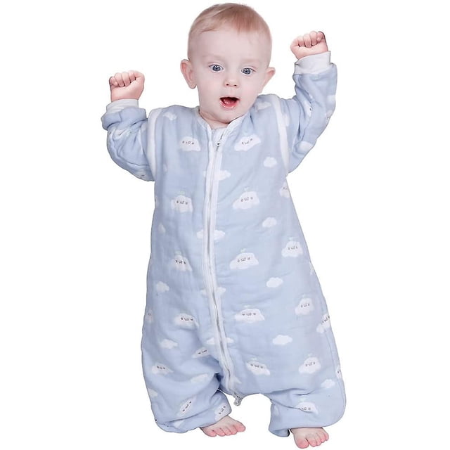 Saco De Dormir Con Pies Saco De Dormir Bebé Con Mangas Desmontables Para Bebés-- oso de fresa Electrónica