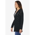 thumbnail image 3 of Woman Within Plus Size Open Front Pointelle Cardigan Sweater, 3 of 6