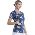 thumbnail image 4 of Dickies EDS Medical Scrubs Top for Women V-Neck DK700, XS, Slow Magical, 4 of 7