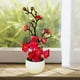 thumbnail image 3 of Flores Falsas,Decoración de fiesta de mesa de flores artificiales de flor de ciruelo,Arreglo de jarrón de tallos de árboles de plantas falsas Boda,Arreglo de jarrón de rojo blanco rosa rojo, 3 of 9