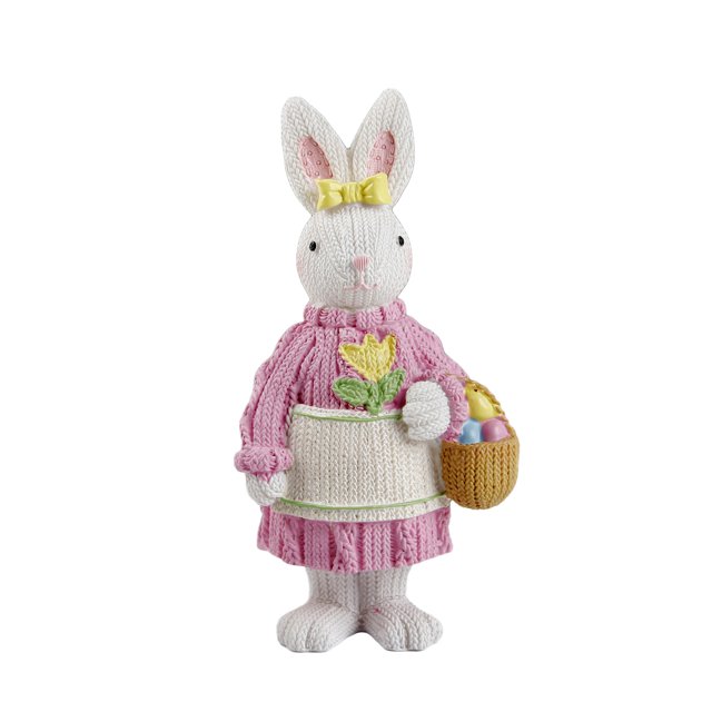 Mialoley Easter Decoration, Lovely Weaving Rabbit Living Room Scene Layout Table Decoration Festival Supplies