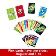 UNO Flex Card Game for Family Game Night, 2 to 8 Players, Fun for Adults and Kids