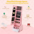 thumbnail image 6 of Costway Kids Jewelry Cabinet with Full-Length Mirror Drawer 2 Adjustable Tilt Angles Pink, 6 of 9