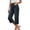 *Black, variant on ClodeEU Women's Summer Straight Leg Capri Jeans with Pockets ,Solid Color Casual Denim Cropped Pants Light Blue,Womens Plus L