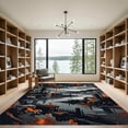 thumbnail image 2 of ODIKA 8'x10' Machine Washable Non-Slip Area Rug, Industrial Black High Traffic Rug, Black, 1009519, 2 of 7