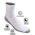 thumbnail image 3 of 0212-WHT White Stain Resister Quarter Socks 6 Count Pack Of 2, 3 of 4