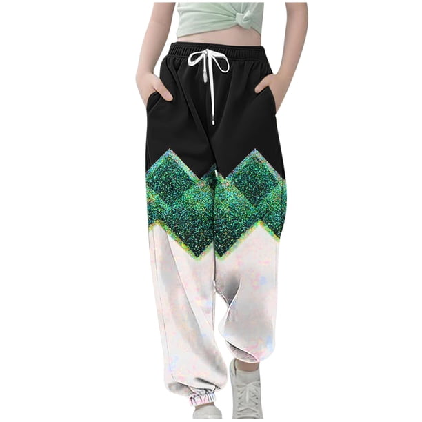 Odeerbi 3-14 Años Para Niños Pantalias de Chándal Bloque de Color Atletismo Atletismo Jogigador Pantalones Caderas Elásticas de La Cintura Con Cordón Con Bolsillo