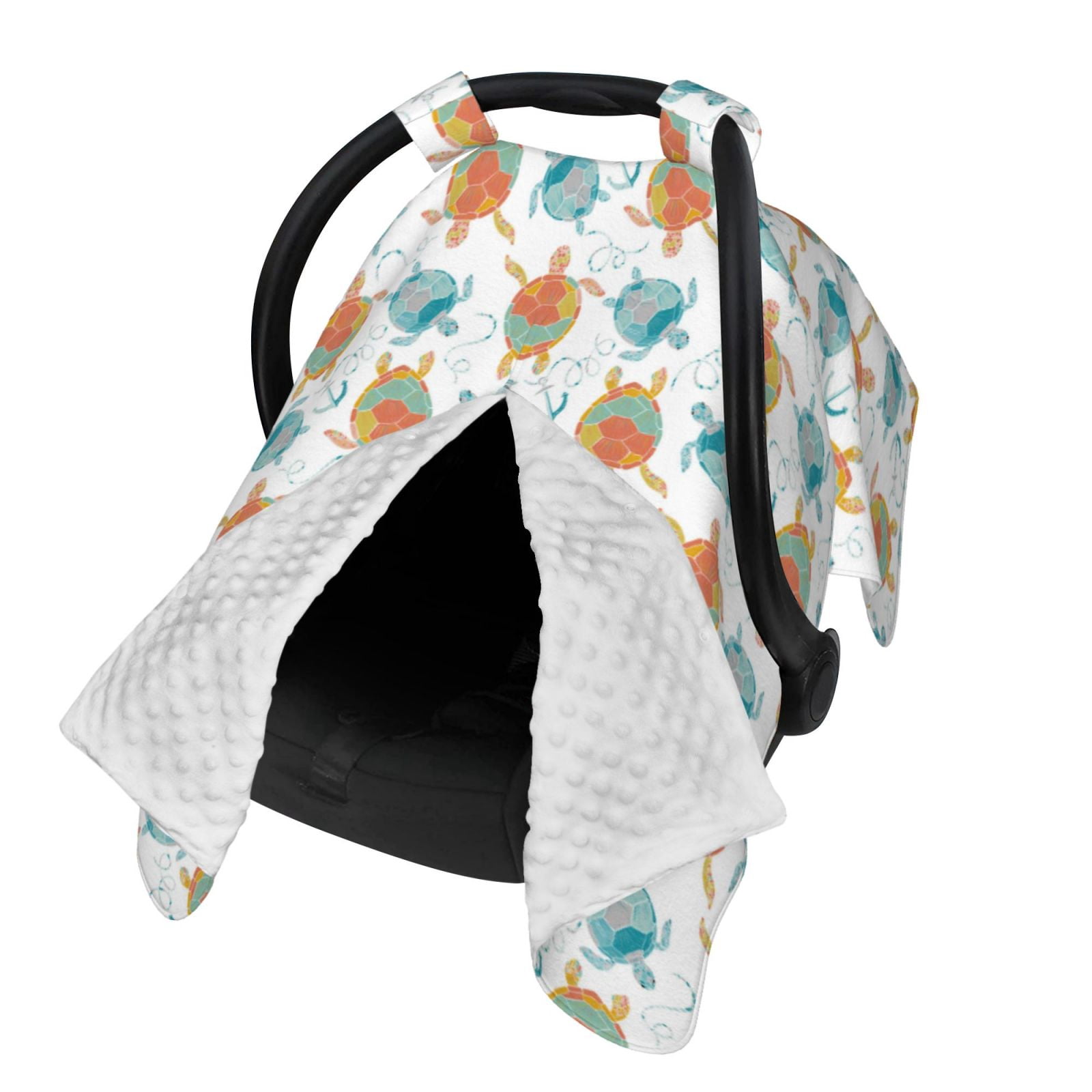 Naloa Sea Turtle Baby Car Seat Cover, Breathable Baby Carrier Cover, Multiuse Baby Carrier Cover & Nursing Breastfeeding Cover