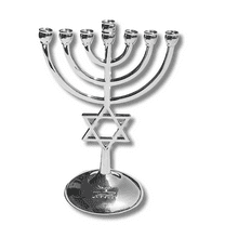 3 Arches USA 7 Branch Menorah Home Decor Silver Plated Candelabra