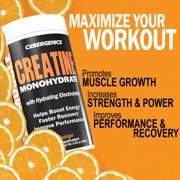 Cybergenics Creatine Monohydrate Powder, Pure Creatine, 5 grams Creatine per Serving, Supports Muscle Recovery, Improve Performance and Strength, Gluten Free, 6.45 oz, 30 Servings, Orange Flavor
