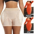 thumbnail image 6 of BLTIBY Women Butt Lifter Thicker Padded Shapewear Lace Underwear Seamless Fake Hip Enhancer Knickers Tummy Control Body Shaper Shorts Beige M, 6 of 9