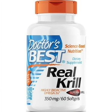 Doctor's Best Real Krill, Non-GMO, Gluten Free, Highly Active Omega-3's, 60 Softgels