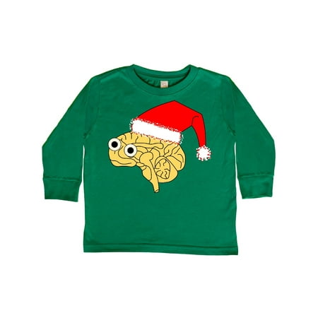 

Inktastic Santa Hat Brain Gift Toddler Boy or Toddler Girl Long Sleeve T-Shirt