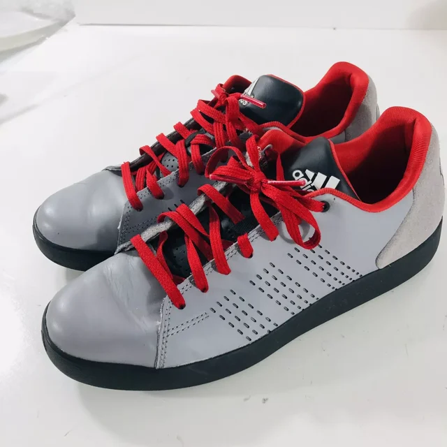 Ad-id-as Mens Size 8 Grey Red Athletic Shoes CLU600001 Sneakers Low Wear