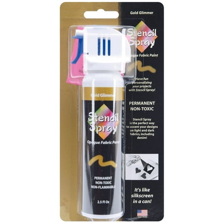 Deval Simply Spray 2-1/2-Ounce Stencil Spray Opaque Fabric Paint, Gold Glimmer Multi-Colored