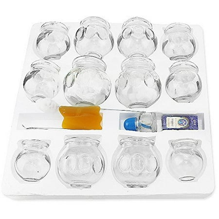12 pcs Thick Glass Cupping Set for Professionals (2 Cups #5 ~2.87