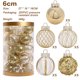 thumbnail image 2 of 25 bolas de Navidad decorativas, 2.362 in/2,36 pulgadas, adorno de bolas de Navidad para árbol de Navidad, adorno de árbol de Navidad inastillable, bolas colgantes para decoraciones de fiesta, platino, 2 of 5