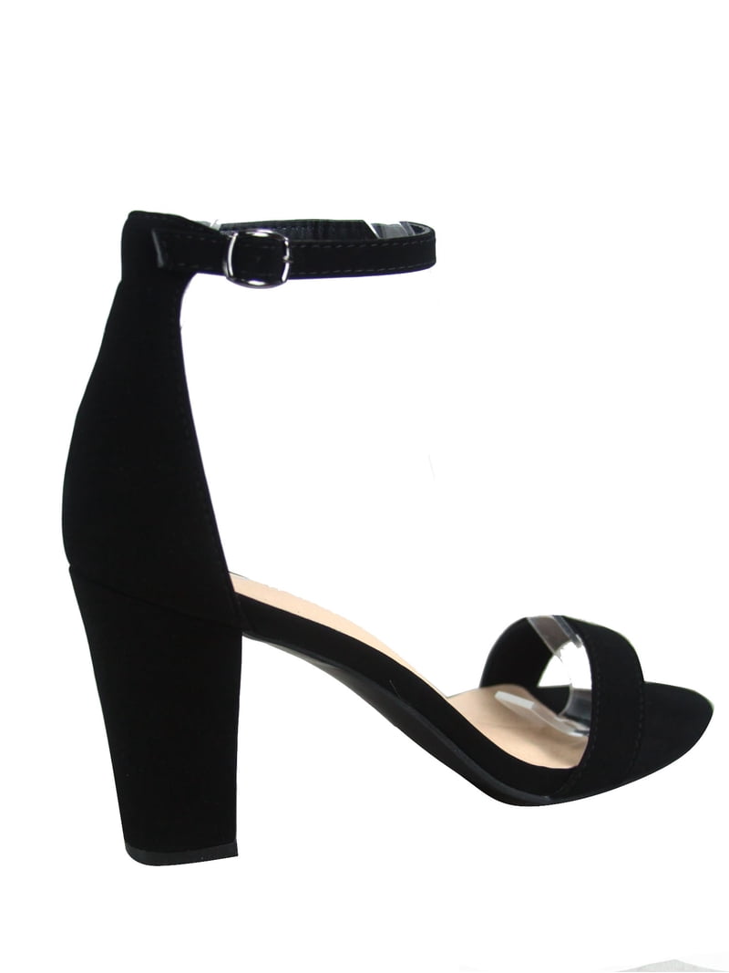 Escarpins Noirs à Bout Ouvert Express Taille 8 - Cheville Strap, Neufs Sans Boîte, Style Sexy